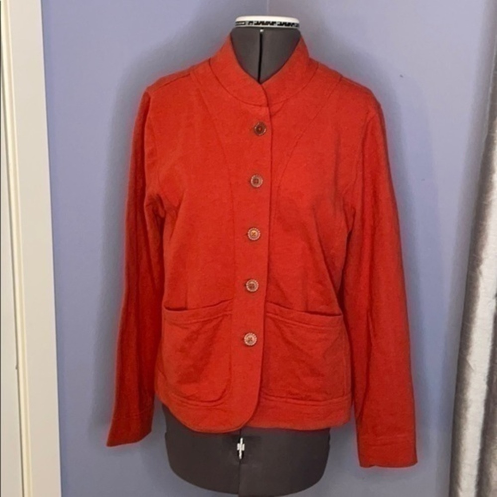 Aventura jacket Organic Cotton Avetura size Large orange jacket